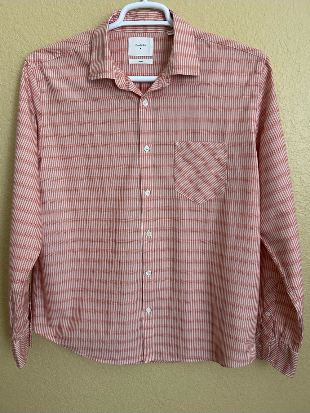 Billy Reid Long Sleeve Button Down Cotton Shirt